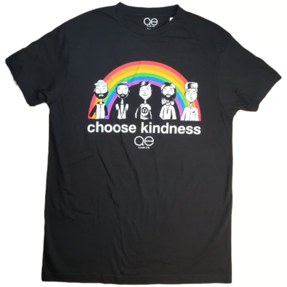 Queer Eye Black Rainbow Pride Choose Kindness XL Tee | LGBTQ